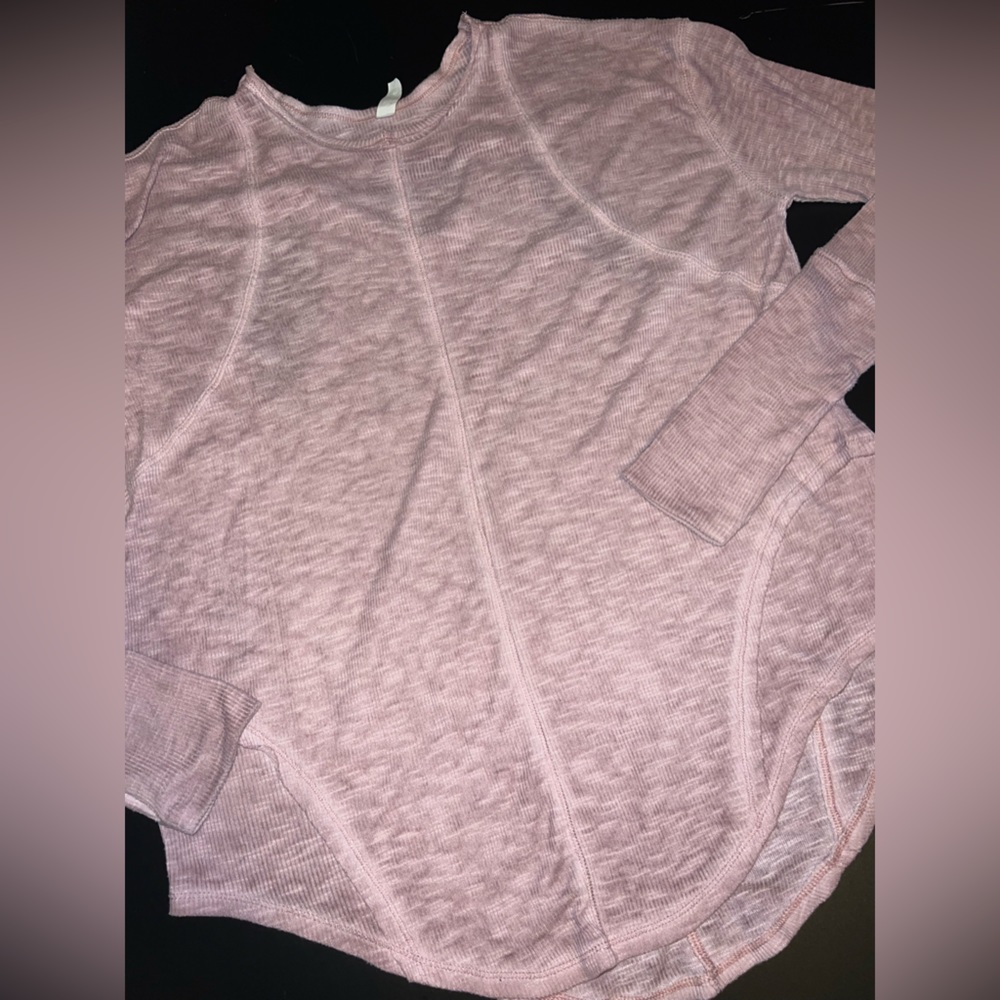 Free People Movement Mauve Cut Out Lay Up Long Sleeve Shirt Size XS EUC